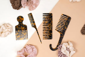 Coco’pie Curls Natural Hair Combs Cheetah Bundle
